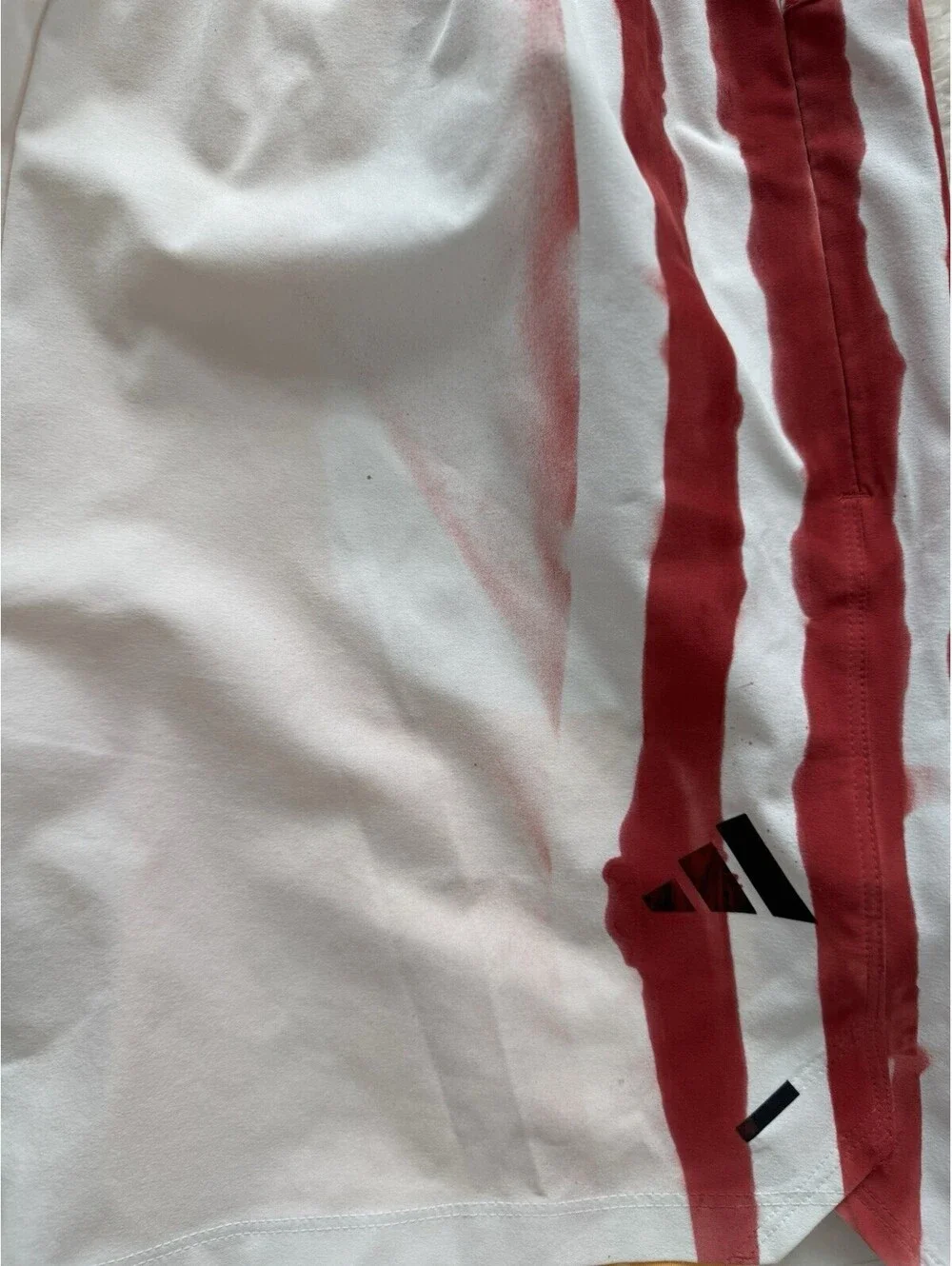 Adidas Aeroready Basketball Shorts L 9” Custom Drip Paint  Red, White, Yellow